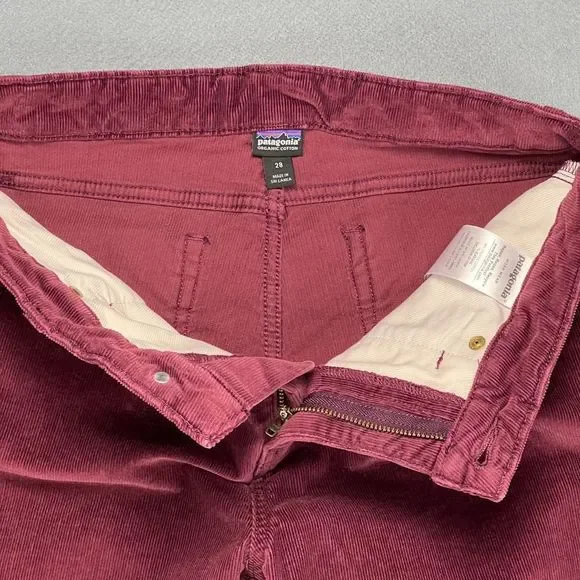 Patagonia Corduroy Pants Womens 28 x32 Burgundy Organic Cotton New No Tags - Picture 3 of 9
